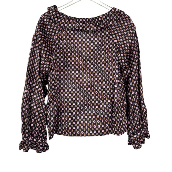 Raquel Allegra Dolly Blouse New Daisy Print Size 2 US 8-10 - Picture 2 of 7